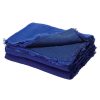 Clearance Maison de Vacances Plaid En Lin Vice Versa Frange Cobalt/Indigo 140 X 250 Cm