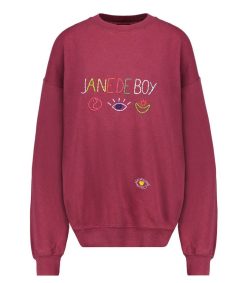 Online We Are One Project Sweat-Shirt Vintage Brode Jane De Boy Bordeaux