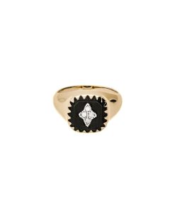 Wholesale Pascale Monvoisin Bague Chevaliere Pierrot Noire