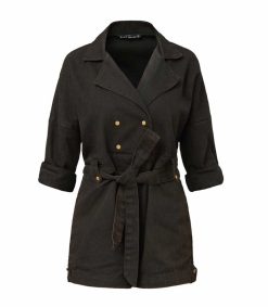 Online Maison Saint Julien Combishort Trench Coat Noire