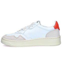 New Autry Baskets Low Leather White/Orange