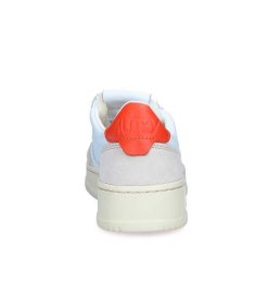 New Autry Baskets Low Leather White/Orange