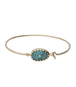 Hot Pascale Monvoisin Bracelet Jonc Or Jaune Orso Turquoise