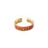 New Design Letters Bague Ajustable Candy Word Power Orange Tiger