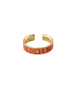 New Design Letters Bague Ajustable Candy Word Power Orange Tiger