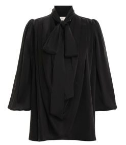 Online Zimmermann Blouse Silk Billow Black