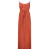 New Maison Saint Julien Robe Plissee Palm Beach Terracotta