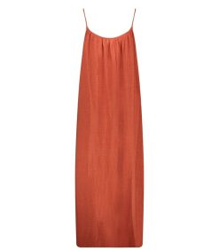 New Maison Saint Julien Robe Plissee Palm Beach Terracotta