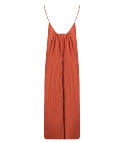 New Maison Saint Julien Robe Plissee Palm Beach Terracotta