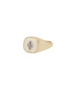 Hot Pascale Monvoisin Bague Chevaliere Pierrot Blanc