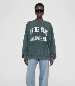 Clearance Anine Bing Sweat-Shirt Miles Washed Dark Sage