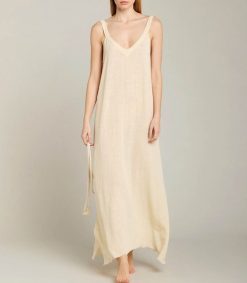 Clearance Maison Saint Julien Robe Longue Palma De Mallorca Cream