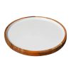 New Be Home Assiette De Presentation Ronde En Bois De Manguier Et Email Blanc