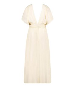 Clearance Maison Saint Julien Robe Longue Empire Cream