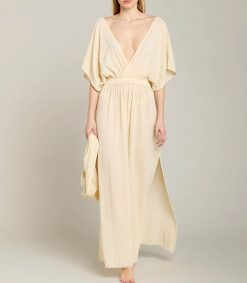 Clearance Maison Saint Julien Robe Longue Empire Cream