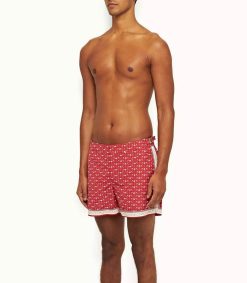 Best Orlebar Brown Short De Bain Homme Setter Vermillion Sea Mist Bandana