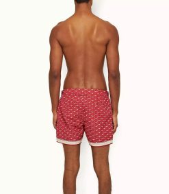 Best Orlebar Brown Short De Bain Homme Setter Vermillion Sea Mist Bandana