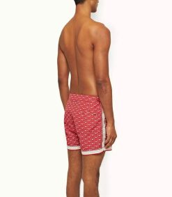 Best Orlebar Brown Short De Bain Homme Setter Vermillion Sea Mist Bandana