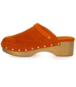 Wholesale Ancient Greek Sandals Sabots Classic Closed Clog Orange