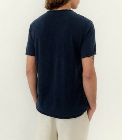 New American Vintage Tee-Shirt A Manches Courtes Homme Sonoma Navy Vintage