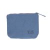 Best Sac U.S Pochette Zippee Toile Bleu X Jane De Boy