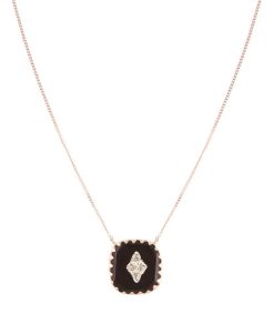 New Pascale Monvoisin Collier Pierrot N°2 Noir Et Diamants