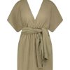 Online Maison Saint Julien Robe Courte Empire Khaki