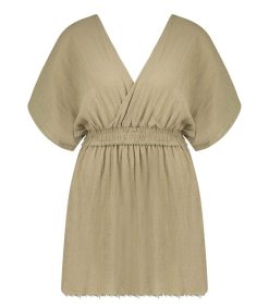 Online Maison Saint Julien Robe Courte Empire Khaki