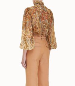 Best Zimmermann Chemisier Sensory Billow Paisley Gold Print