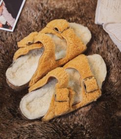 Online Bosabo Sandales Shearling Camel/Champagne