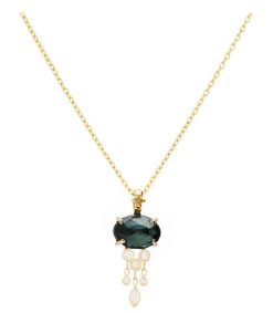 Clearance Céline Daoust Collier En Or Pendentif Meduse Tourmaline