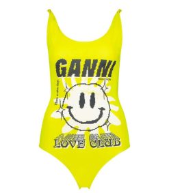 Wholesale Ganni Maillot De Bain Une Piece Graphic Recycled