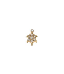 Clearance And... Paris Boucle D'Oreille Stud Tortue Or Jaune Et Diamants