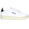 Hot Autry Baskets Homme Medalist Low Leather White/Black