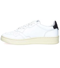 Hot Autry Baskets Homme Medalist Low Leather White/Black