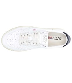 Hot Autry Baskets Homme Medalist Low Leather White/Black