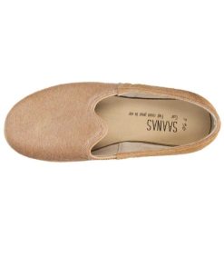 Online Saanas Mocassins Saanas Classique Cuir A Poils Beige