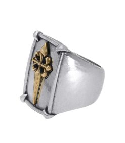 Online Corpus Christi Bague New Cross En Argent Et Or