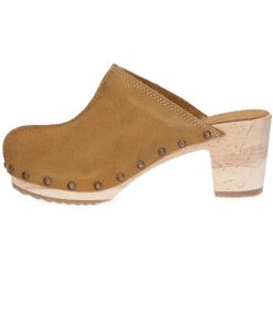 New Bosabo Sabots Coline Cuir Velours Tan