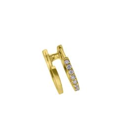 Online And... Paris Boucle D'Oreille Double Creole Or Et Diamants