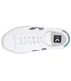 Best Veja Baskets Campo Chromefree Leather White Black Emeraude