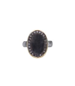 Wholesale 5 Octobre Bague Alex Black En Argent