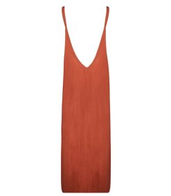 Clearance Maison Saint Julien Robe Longue Palma De Mallorca Terracotta