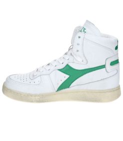 Hot Diadora Baskets Heritage Mi Used Blanc/Verde Verdeggiante