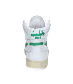 Hot Diadora Baskets Heritage Mi Used Blanc/Verde Verdeggiante