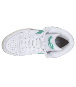 Hot Diadora Baskets Heritage Mi Used Blanc/Verde Verdeggiante