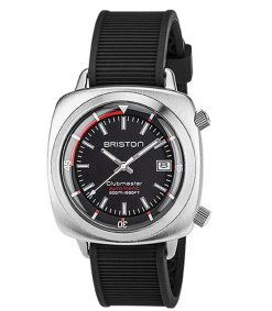 Online Briston Montre Clubmaster Diver Auto Acier Brosse Noir