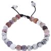 New M.Cohen by Maor Bracelet Deca 10 Perles Argent Et Agates Du Botswana