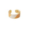 New Design Letters Bague Ajustable Big Striped Candy Orange White